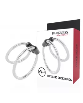 DARKNESS - DOPPELTER PENISRING AUS METALL