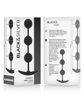 BLACK&SILVER - HARRY ANAL-ROSENKRANZ 3 SILIKONKUGELN 14 CM