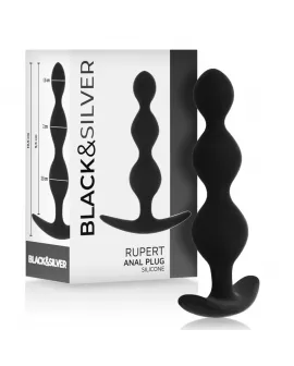 BLACK&SILVER - RUPERT ANALKUGELKETTE 10 CM