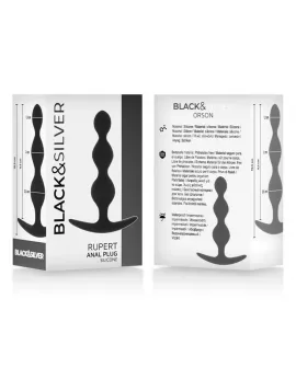 BLACK&SILVER - RUPERT ANALKUGELKETTE 10 CM