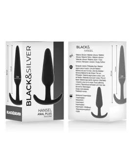 BLACK&SILVER - HANSEL SILIKON-ANALSPLUG MIT KLEINEM GRIFF