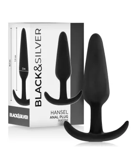 BLACK&SILVER - HANSEL SILIKON-ANALSPLUG MIT KLEINEM GRIFF