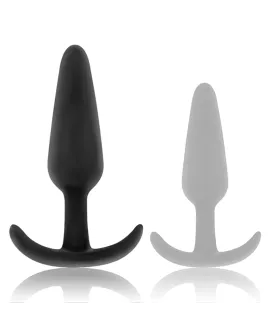 BLACK&SILVER - KAEL SILIKON ANALPLUG MIT MITTLEREM GRIFF