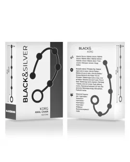 BLACK&SILVER - KORG ANAL ROSENKRANZ SILIKON INITIATION 21 CM