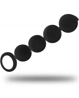BLACK&SILVER - LENNON ANAL ROSENKRANZ 4 SILIKONKUGELN 15 CM
