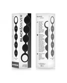 BLACK&SILVER - LENNON ANAL ROSENKRANZ 4 SILIKONKUGELN 15 CM