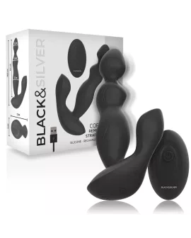 BLACK&SILVER - CORA ANAL PLUG SILIKON FERNBEDIENUNG