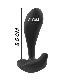 BLACK&SILVER - DWAYNE ANAL PLUG SILIKON FERNBEDIENUNG