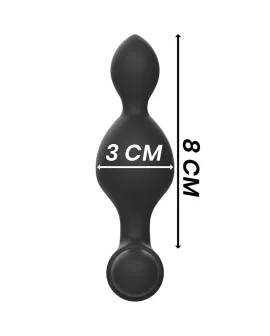 BLACK&SILVER - TUCKER KLEINE ANALSTECKER AUS SILIKON MIT FERNBEDIENUNG
