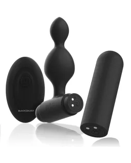 BLACK&SILVER - TUCKER KLEINE ANALSTECKER AUS SILIKON MIT FERNBEDIENUNG