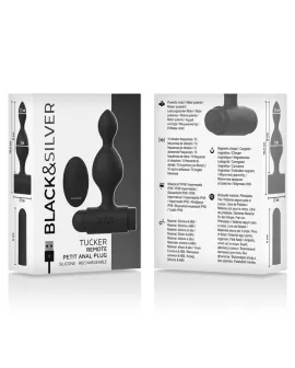 BLACK&SILVER - TUCKER KLEINE ANALSTECKER AUS SILIKON MIT FERNBEDIENUNG