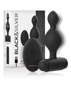 BLACK&SILVER - TUCKER KLEINE ANALSTECKER AUS SILIKON MIT FERNBEDIENUNG