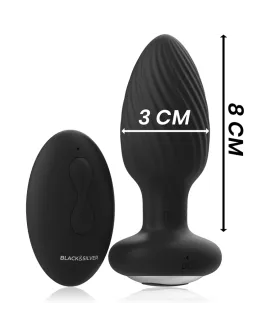 BLACK&SILVER - WELLS PLUG SILIKON ANAL ROTATOR FERNBEDIENUNG