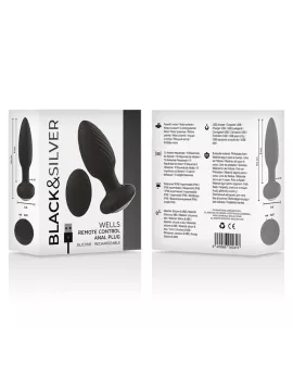 BLACK&SILVER - WELLS PLUG SILIKON ANAL ROTATOR FERNBEDIENUNG