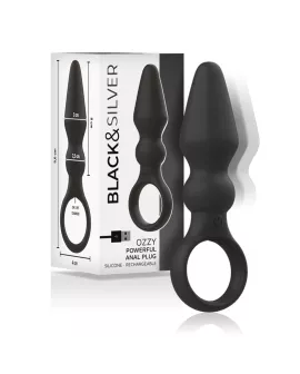 BLACK&SILVER - OZZY LEISTUNGSSTARKER SILIKON-ANALSPLUG