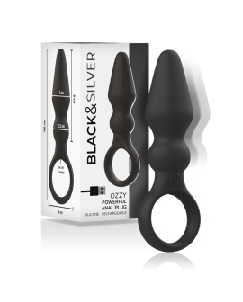BLACK&SILVER - OZZY LEISTUNGSSTARKER SILIKON-ANALSPLUG