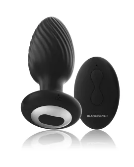 BLACK&SILVER - WELLS PLUG SILIKON ANAL ROTATOR FERNBEDIENUNG