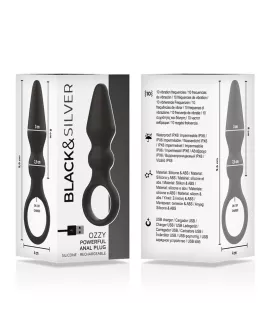 BLACK&SILVER - OZZY LEISTUNGSSTARKER SILIKON-ANALSPLUG