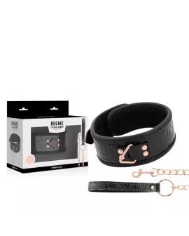 BEGME Black Edition - Premium Veganer Lederhalsband