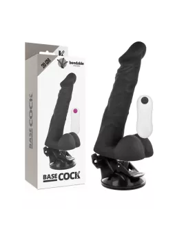 BASECOCK Artikulierbarer Vibrator Fernbedienung Schwarz 20cm