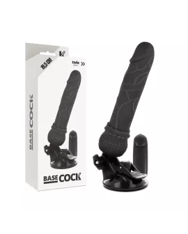 Basecock - Realistischer Vibrator mit Fernbedienung Schwarz 19,5 cm