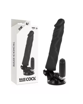 Basecock - Realistischer Vibrator mit Fernbedienung Schwarz 21 cm Ø 4 cm