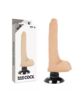 BASECOCK Realistischer Vibrator 2-in-1 Natürlich 18,5 cm - 4 cm