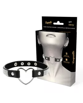 COQUETTE CHIC DESIRE - VEGANES LEDER-HALSBAND MIT HERZ