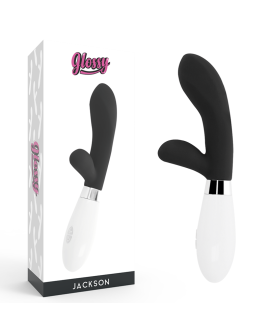 Glossy Jackson Rabbit Vibrator - Schwarz