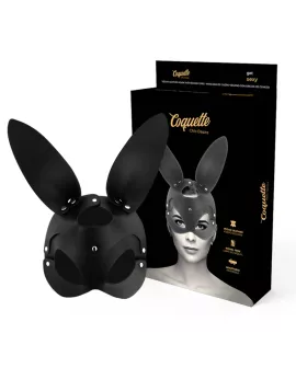 Coquette Chic Desire - Vegane Leder-Maske mit Hasenohren