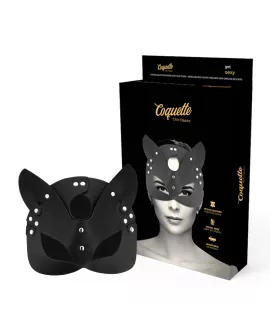 Coquette Chic Desire - Vegane Leder-Maske mit Katzenohren