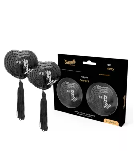 Coquette Chic Desire - Schwarze Pailletten-Nippelabdeckungen