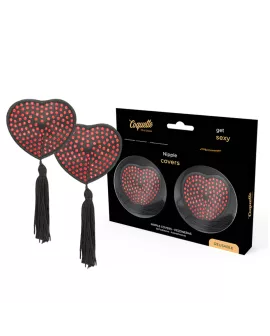 Coquette Chic Desire - Rot/Schwarze Nippleabdeckungen