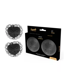 Coquette Chic Desire - Schwarze Spitzen-Nippleabdeckungen