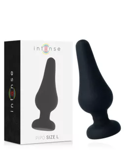 Intense Pipo L Analplug - Schwarzes Silikon 13 cm