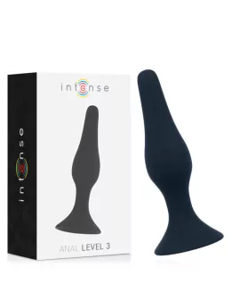 Intense Anal Plug Stufe 3 - 12,5 cm Schwarz