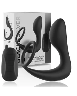 BLACK&SILVER - ANALMASSAGER MIT FERNBEDIENUNG, WIEDERAUFLADBARES SILIKON SCHWARZ