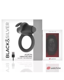 BLACK&SILVER - AGRON COCKRING-UHR MIT FERNBEDIENUNG