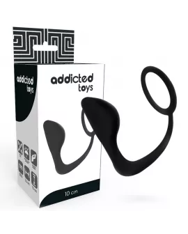 ADDICTED TOYS - ANALPLUG MIT SCHWARZEM PENISRING