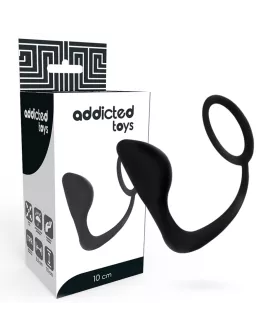ADDICTED TOYS - ANALPLUG MIT SCHWARZEM PENISRING