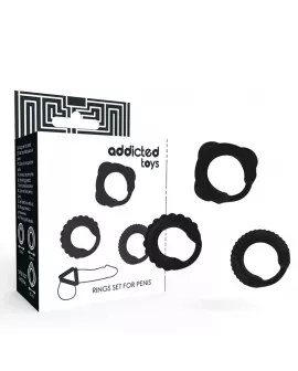 Addicted Toys C-Ring-Set Schwarz - Erotik