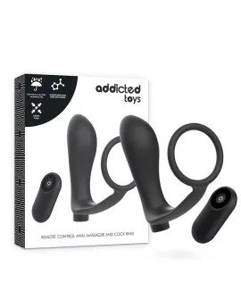 Addicted Toys - Penisring Analplug mit Fernbedienung Schwarz