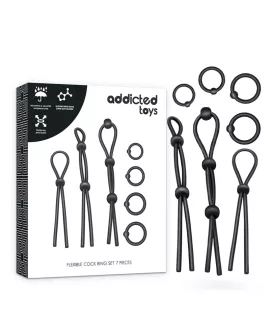 Addicted Toys - Flexibles Silikon-Cockring-Set 7-teilig