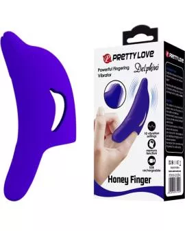 Pretty Love Delphini - Dunkelblauer Fingerstimulator
