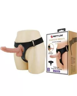 Pretty Love - Universal-Harness mit Dildo Kevin 19 cm Natural