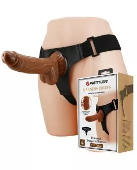 Pretty Love Harness mit Dildo Micheal 20 cm - Schwarz