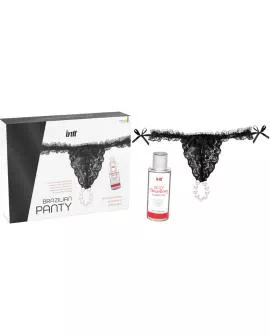 INTT Releases - Brasilianisches Schwarzes Perlen-Höschen - Gleitgel 50 ml