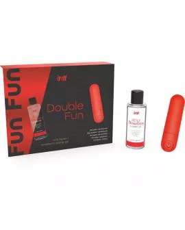 INTT RELEASES - DOPPELTER SPASS-KIT MIT VIBRIERENDER KUGEL UND ERDBEER-MASSAGEGEL