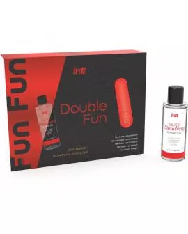 INTT RELEASES - DOPPELTER SPASS-KIT MIT VIBRIERENDER KUGEL UND ERDBEER-MASSAGEGEL
