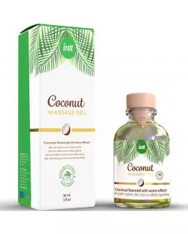 INTT - VEGANES MASSAGEGEL MIT KOKOSNUSSGESCHMACK UND ERWÄRMENDER WIRKUNG